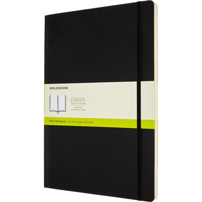 Блокнот MOLESKINE Classic Soft A4, нелинованный, чёрный QP643